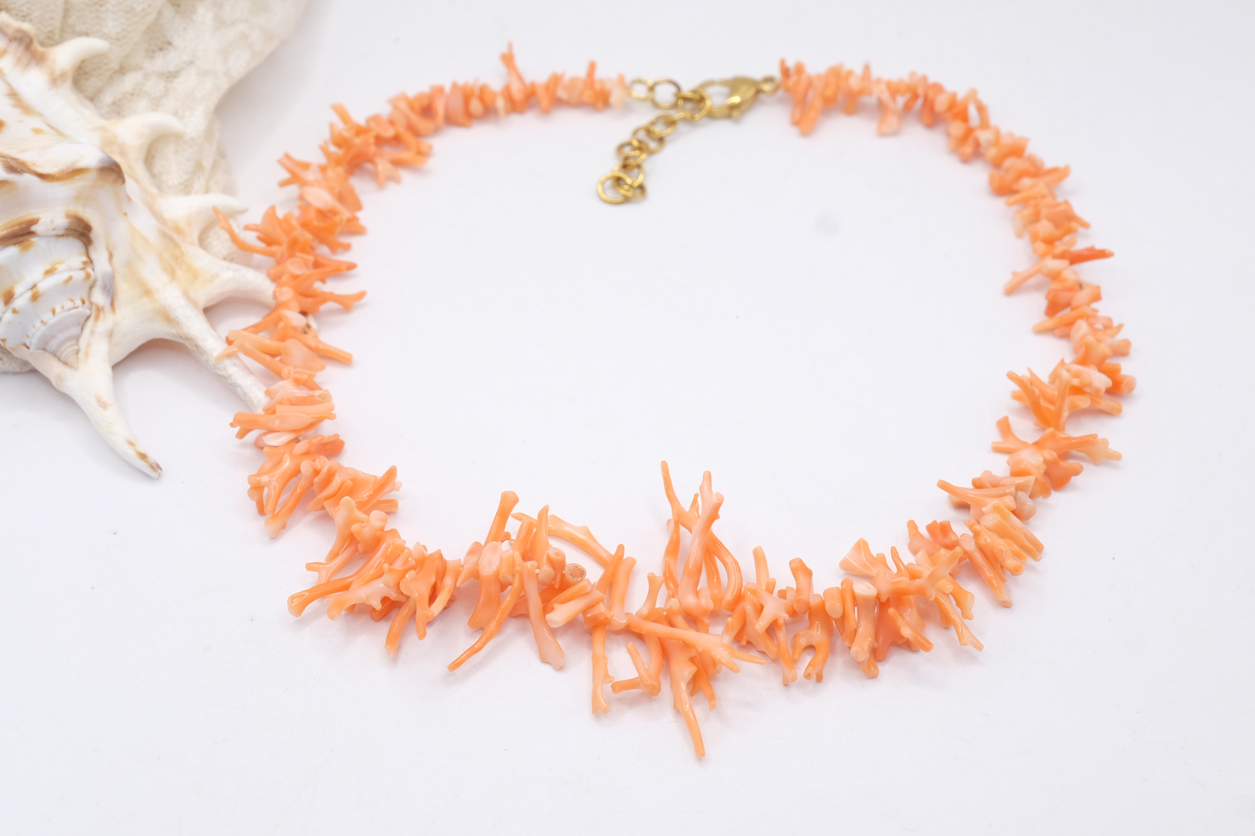 COLLANA CORALLO NATURALE ROSA RAMETTI ARTIGIANALE (5)