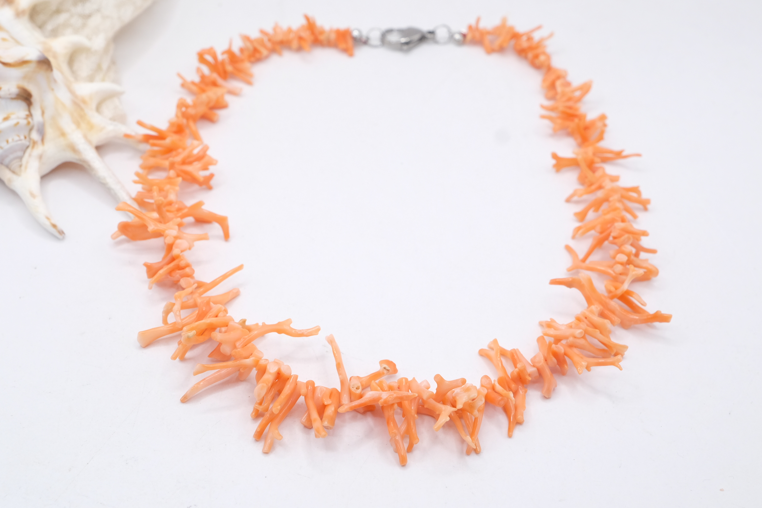COLLANA CORALLO NATURALE ROSA RAMETTI ARTIGIANALE (7)