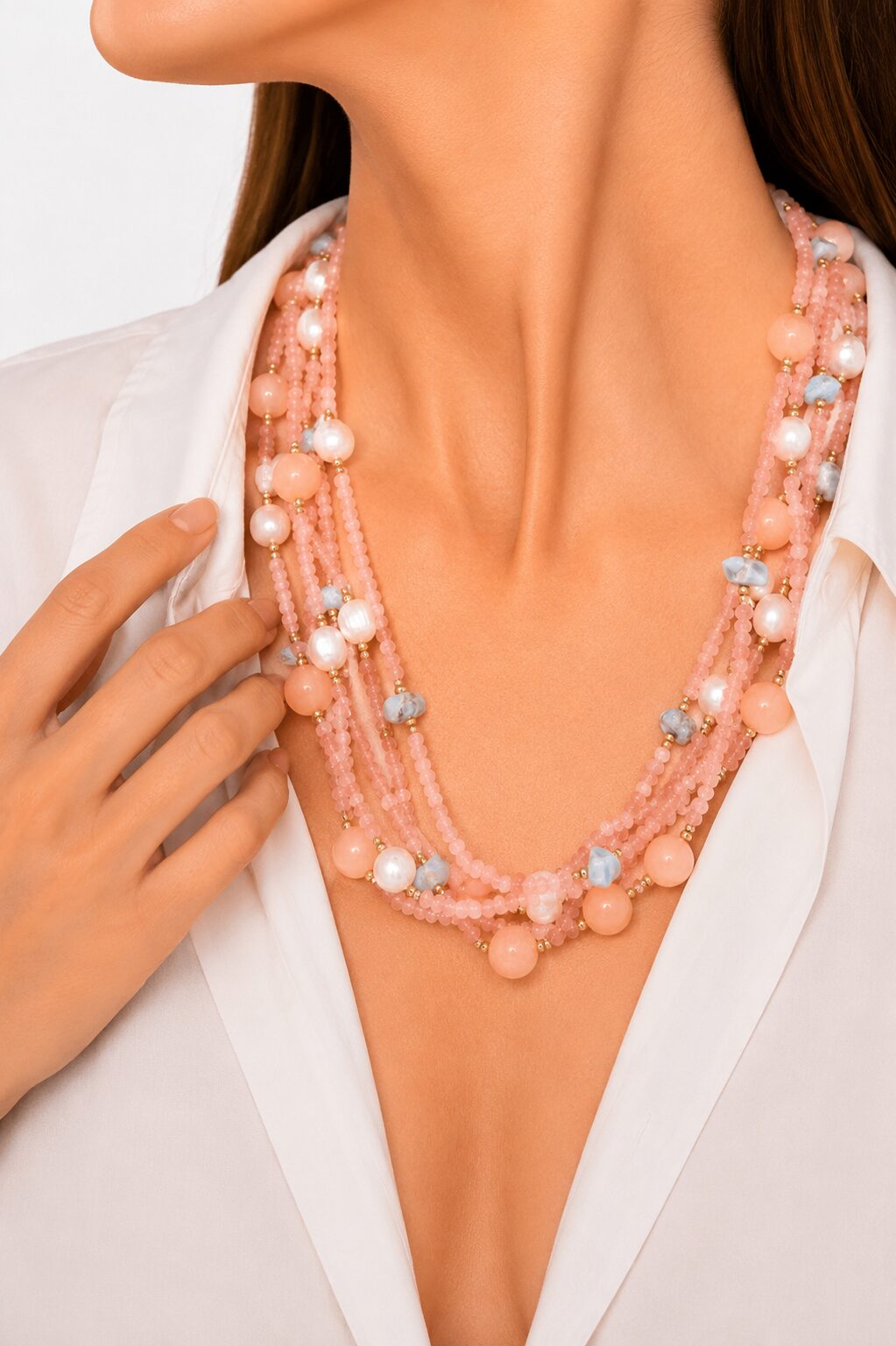 COLLANA-GIADA-ROSA-LARIMAR-PERLE-ARGENTO-EMATITE