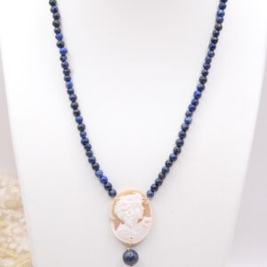 Collana Lapis e Cammeo di Torre del Greco a Y