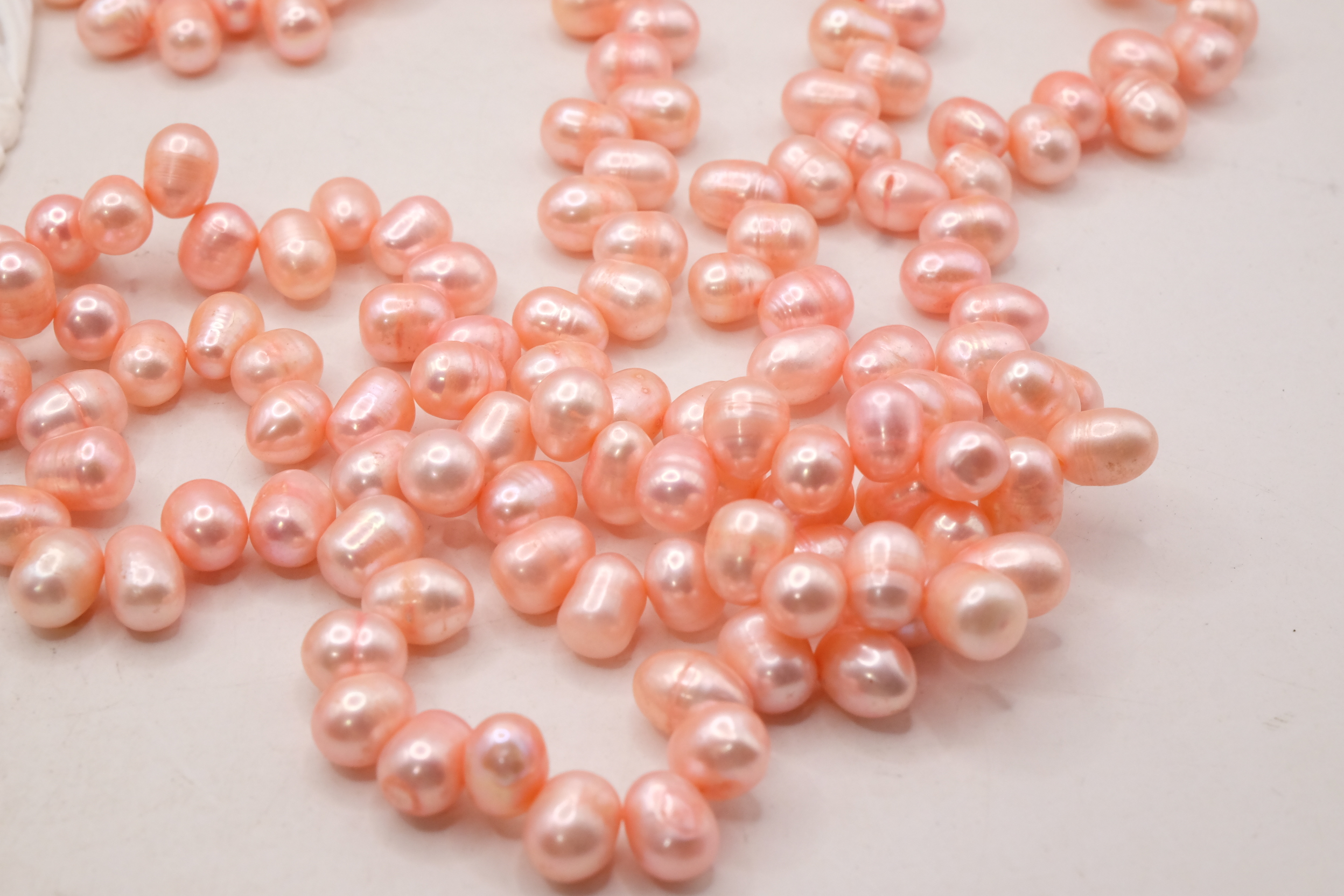 COLLANA 3 FILE DI PERLE ROSA CAMMEO DI TORRE DEL GRECO ARTIGIANALE FANTASIA (7)
