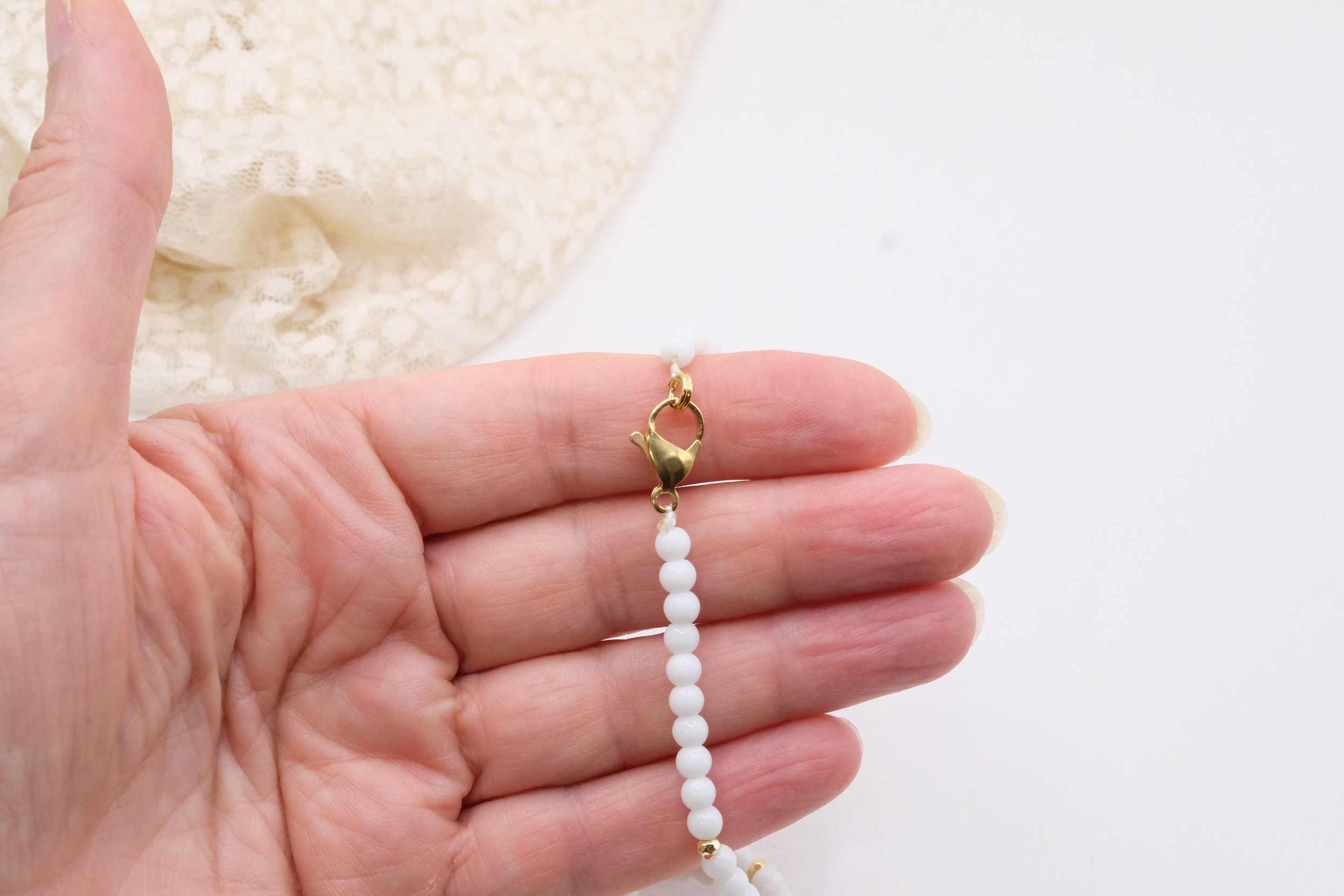 COLLANA ARTIGIANALE AGATA BIANCA PENDENTE STACCABILE LAPIS PERLA CORALLO PERLA (8)