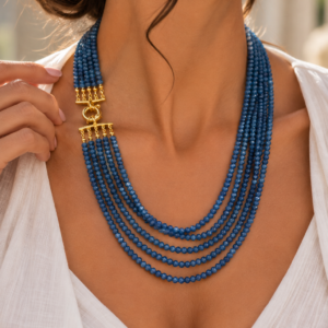 Collana Multifilo Radice di Zaffiro e Argento 925