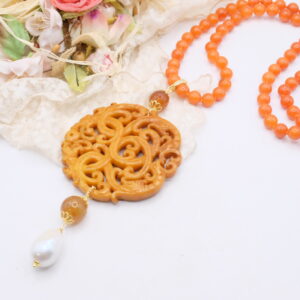 Collana Charleston Chanel Giada Arancione 2 Varianti