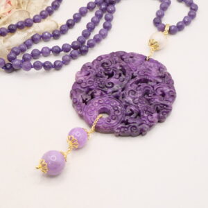 Collana Charleston Chanel Mandala Giada Viola 2 Varianti