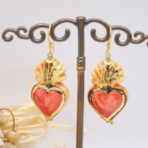 Orecchini ceramica di Caltagirone Sacro Cuore
