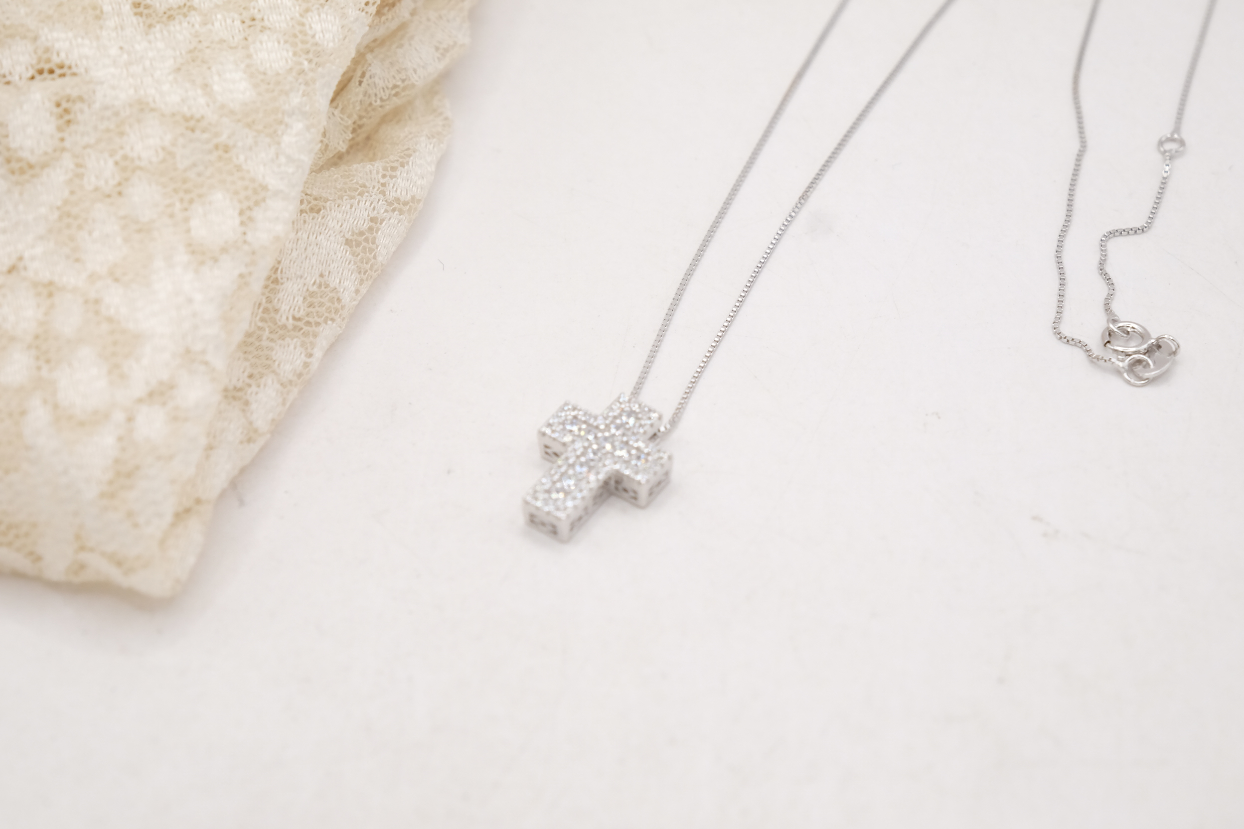 COLLANA ARGENTO 925 RODIATO ZIRCONI BRILLANTI (1)