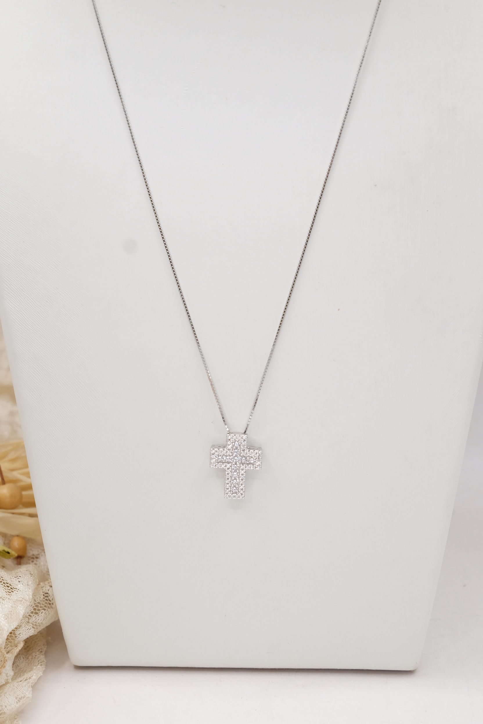 COLLANA ARGENTO 925 RODIATO ZIRCONI BRILLANTI (2)