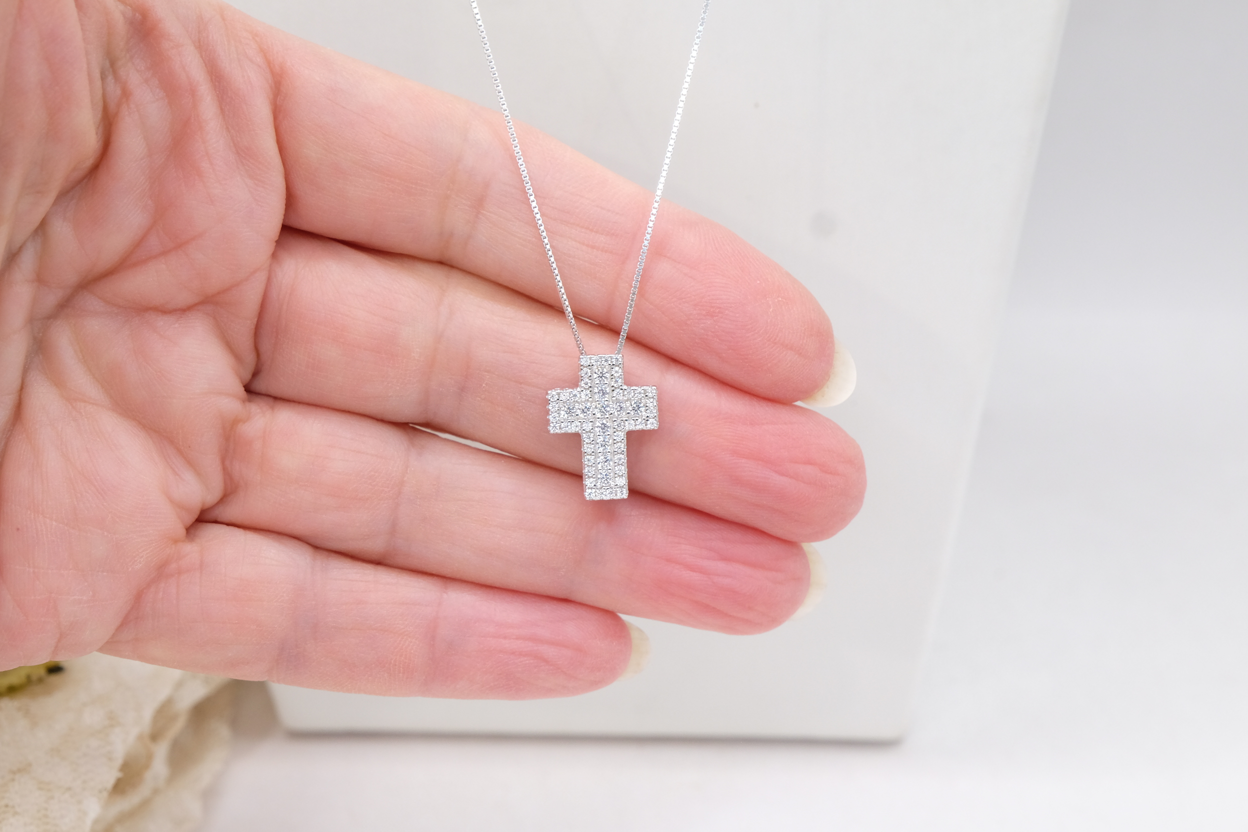 COLLANA ARGENTO 925 RODIATO ZIRCONI BRILLANTI (3)