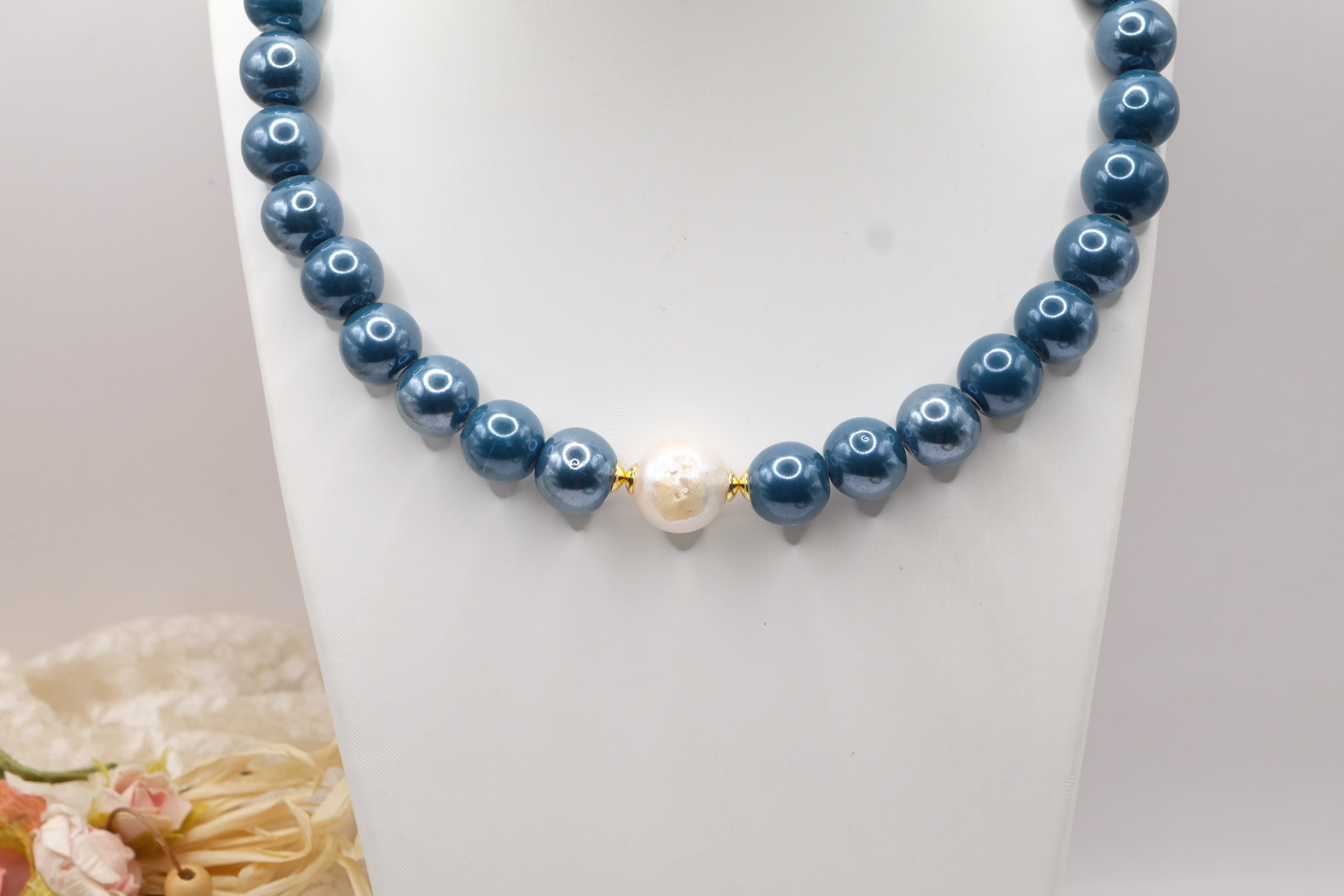 COLLANA CERAMICA PERLA ARTIGIANALE (1)