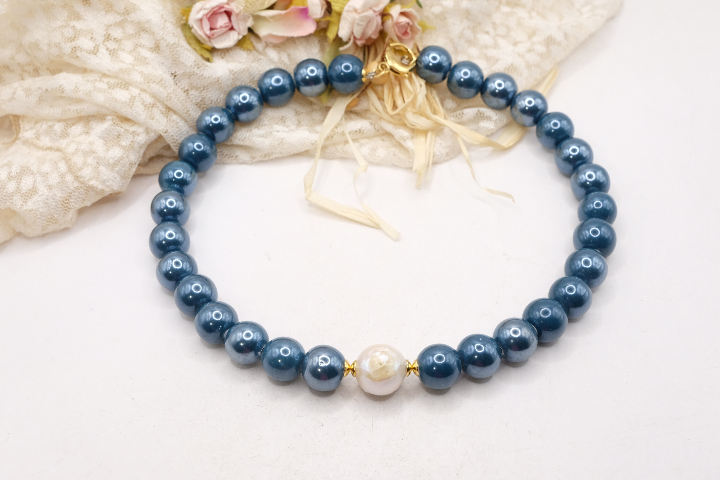 COLLANA CERAMICA PERLA ARTIGIANALE (2)