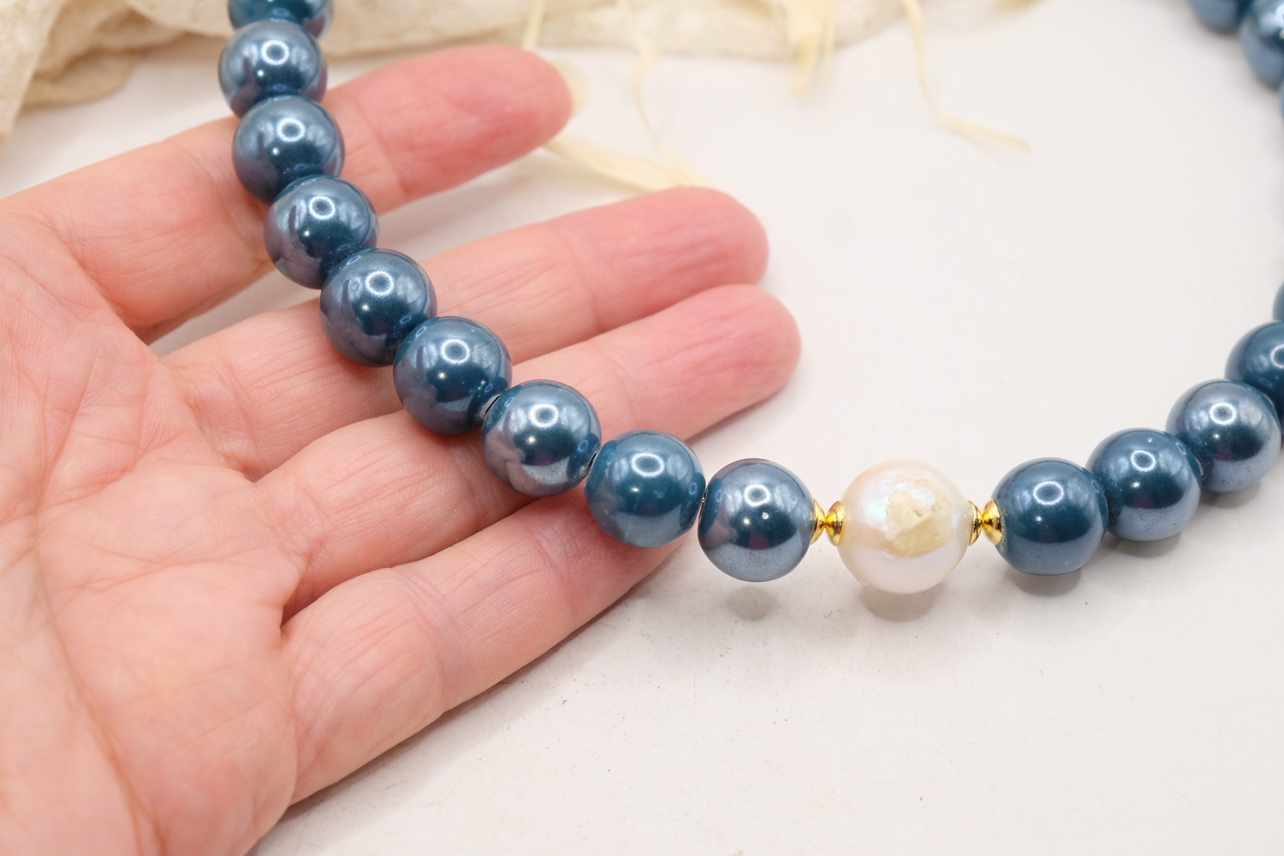 COLLANA CERAMICA PERLA ARTIGIANALE (4)