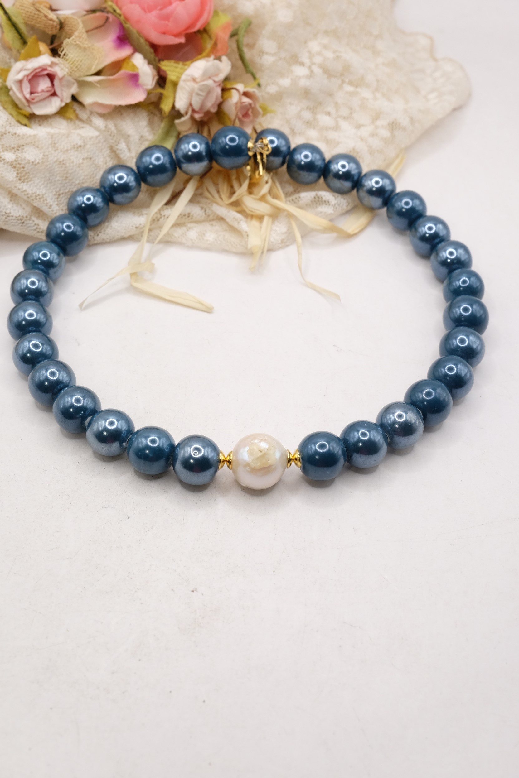 COLLANA CERAMICA PERLA ARTIGIANALE (5)