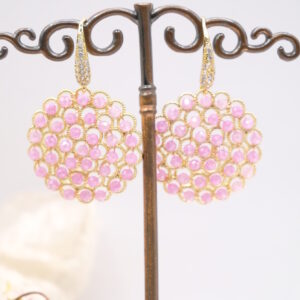 Orecchini Ammagliati Cristalli Rosa Monachina Zirconi (Copia)